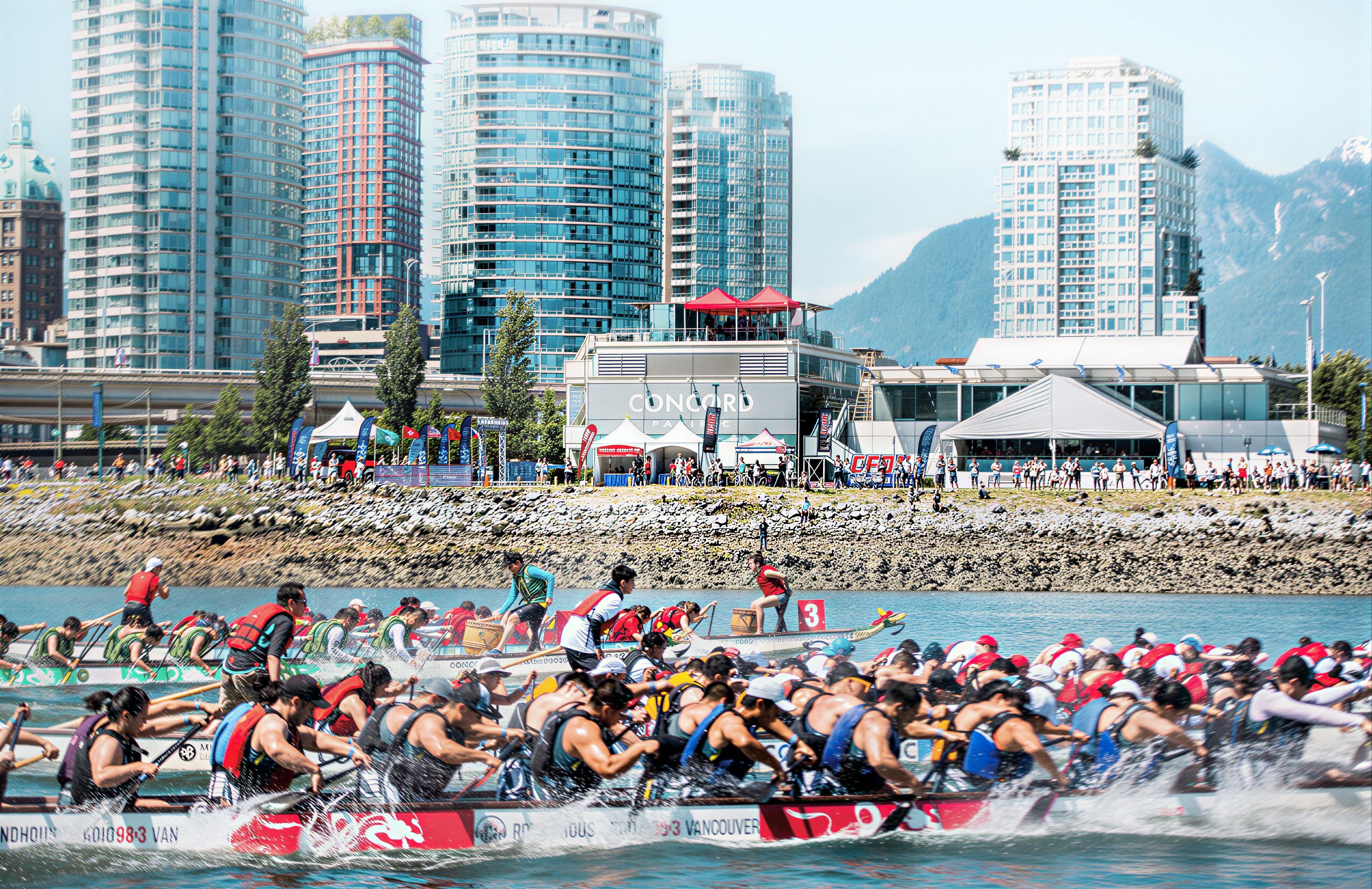 Dragon boat festival on False Creek